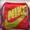 Nike Accessories | 3/$12 Fill A Box Sale! Nike Pink/Yellow Drawstring Bookbag | Color: Red | Size: Os