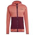 Adidas Jackets & Coats | Adidas Terrex Tech Fleece Hooded Hiking Jacket | M Nwt | Color: Orange/Red | Size: M