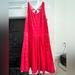 Anthropologie Dresses | Anthropologie Red Broderie Anglaise Fit And Flare Sundress | Color: Red | Size: M