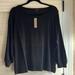 J. Crew Tops | Black Textured 3/4 Sleeve Nwt Top | Color: Black | Size: M