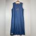 Disney Dresses | Disney Store Women's Vintage Plus Size Mickey/Minnie Denim Sleeveless Dress Xxl | Color: Blue | Size: Xxl