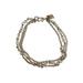 Nine West Jewelry | Nine West 7.5" Silvertone Clear Bead Triple Strand Bracelet Delicate | Color: Silver | Size: Os