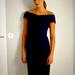 Ralph Lauren Dresses | Crepe Off The Shoulder Cocktail Dereas | Color: Black | Size: 12