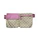 Gucci Bags | Gucci Web Double Gg Monogram Belt Bag Fanny Bum Bag | Color: Pink/Tan | Size: Os