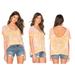 Free People Tops | Free People All Mine Tie Dye V-Neck Tee Oversized Boxy Loose Fit Pastel Small | Color: Pink/Yellow | Size: S