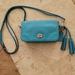 Coach Bags | Coach Legacy Penny Shoulder Bag # 19914. Turquoise Leather | Color: Silver | Size: Os