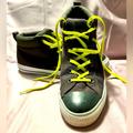 Converse Shoes | Conserv Hi-Top Men’s 11.5 Women’s 13.5 Olive Green With Neon Green Accents | Color: Green | Size: 11.5