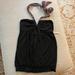 American Eagle Outfitters Tops | Ae Tie Black Halter Top Sz M Euc | Color: Black/Purple | Size: M