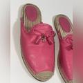 Coach Shoes | Coach Cassidy Leather Mule Espadrilles Shoes Size 7.5 | Color: Pink | Size: 7.5