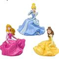 Disney Party Supplies | Disney Princess Decopac Birthday Cake Topper 3pc | Color: Red/Yellow | Size: Os