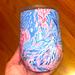 Lilly Pulitzer Kitchen | Lilly Pulitzer Small Chill Cup, Beachy Themed Print Used | Color: Blue/Pink | Size: Os