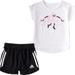 Adidas Matching Sets | Adidas Baby Girls Graphic T-Shirt And Mesh Shorts, 2 Piece Set Size 24 Months | Color: Black/White | Size: 24mb