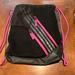 Adidas Bags | Adidas Backpack Drawstring Pink / Black 3 Pockets. Euc | Color: Black/Pink | Size: Os
