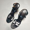 Coach Shoes | Coach Black Stiletto Ankle Straps High Heels Sandals Size 10 B | Color: Black | Size: 10