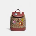 Coach Bags | Coach Peanuts Dempsey Drawstring Backpack Bag (Redwood) | Color: Red | Size: Os