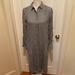 Madewell Dresses | Madewell Shirt Dress S Dark Blue White Checkered Print Button Front Long Sleeve | Color: Blue/White | Size: S