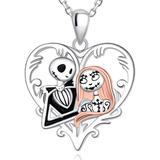 Disney Jewelry | 18k Nightmare Before Christmas Love Heart Necklace Sally Jack | Color: Gold/Silver | Size: Os