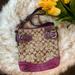 Coach Bags | Coach 3577 Signature Jacquard Monogram Logo Shoulder Bag | Color: Purple | Size: Os