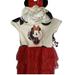 Disney Dresses | Disney Minnie Mouse Red Tulle Polka Dot Dress And Hood With Ears | Color: Black/Red | Size: 10g