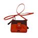 Giani Bernini Bags | Giani Bernini Orange & Brown Pebbled Leather Crossbody Wallet Mini Bag Purse | Color: Brown/Orange | Size: Os