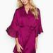 Victoria's Secret Intimates & Sleepwear | New M/L Very Sexy Flounce-Sleeve Kimono Robe Silky | Color: Purple/Red | Size: L