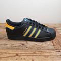 Adidas Shoes | Adidas Superstar Men's Size 13 Casual Shoes Black Gold Blue Ucla Rare New Fz5892 | Color: Black/Gold | Size: 13