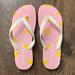 Coach Shoes | Coach Signature Zak Banana Pink Flip Flops Size 9 | Color: Pink/White | Size: 9