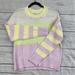 American Eagle Outfitters Tops | American Eagle Medium Pastel Colorblock Striped Sweater Kidcore Softgirl Size S | Color: Purple/Yellow | Size: S