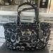 Coach Bags | Coach F19664 Gallery Signature 3 Color Lurex Tote Bag Black/Silver | Color: Black/Silver | Size: Os