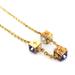 Louis Vuitton Jewelry | Louis Vuitton Necklace Collier Gamble Metal/Rhinestone Gold/Purple Unisex | Color: Gold | Size: Os