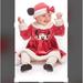 Disney Matching Sets | Christmas Disney Minnie Mouse Outfit. | Color: Red/White | Size: 0-3mb
