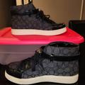 Coach Shoes | Coach Ray Outline High Top Sneakers Style #Q7838 | Color: Black/Gray | Size: 9