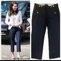 J. Crew Pants & Jumpsuits | J.Crew Sailor Pants Navy Blue Gold Buttons Size 6 Kate Middleton Style C03-0266 | Color: Blue | Size: 6