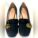 Gucci Shoes | Gucci Suede Mid Heel Pumps | Color: Black/Gold | Size: 10