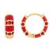 Kate Spade Jewelry | Kate Spade Red Rare Form Striped Huggies Gold Hoop Earrings | Color: Gold/Red | Size: Os