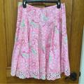 Lilly Pulitzer Skirts | Lilly Pulitzer Ingrid Skirt In Pulitzers Prize, Pleated, Never Worn, Size 6 | Color: Pink/White | Size: 6