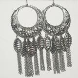 Urban Outfitters Jewelry | Art Deco Silver-Toned Hoop Chandelier Dream Catcher Earrings | Color: Silver | Size: Os