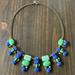 J. Crew Jewelry | J. Crew Vintage Blue & Mint Green Cabochon & Rhinestone Statement Necklace | Color: Blue/Green | Size: 18.5”