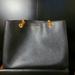 Michael Kors Bags | Michael Kors Purse Teagan Lg Black Leather Satchel Chain Shoulder Bag Snap Zip | Color: Black/Gold | Size: Os