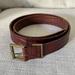 Urban Outfitters Accessories | Brown Croc-Embossed Leather Belt | Color: Brown/Gold | Size: Os