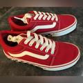 Vans Shoes | Boys Vans “The Old Skool” Sneaker Tennis Shoe | Color: Red/White | Size: 2b