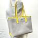 Kate Spade Bags | Kate Spade New York All Day Canvas Large Tote Bag Yellow Leather Trim W Wristlet | Color: Cream/Yellow | Size: Os