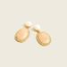 J. Crew Jewelry | J. Crew Stone And Freshwater Pearl Earrings | Color: Gold/Orange | Size: Os