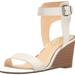 Jessica Simpson Shoes | Jessica Simpson Cristabel Wedge Sandals Sleek Powder Cream New | Color: Cream/White | Size: 7.5