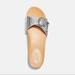 Coach Shoes | Coach Bleeker Sandal Silver Leather Wooden Sandals Nwob | Color: Silver/Tan | Size: 6