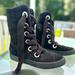 Converse Shoes | Converse Chuck Taylor All-Star Beverly Women’s Sz 6 Black Suede Mid-Calf Shoe | Color: Black | Size: 6