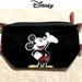 Disney Bags | Disney Mickey Mouse Blk Toiletry/Cosmetic Bag W/Red Sequin Size9x6 Ex Cond | Color: Black/Red | Size: 9x6
