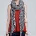 Free People Accessories | Free People Oversized Leopard Print Scarf | Color: Black/White | Size: Os