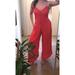 Free People Pants & Jumpsuits | Free People | Pant Jumpsuit Romper | Coral Red | Womens | Color: Orange/Red | Size: S