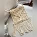 American Eagle Outfitters Bags | American Eagle Cream Crochet Fringed Boho Cross Body Purse | Color: Cream/White | Size: Os